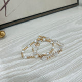 Clover Pearl Bracelet Set