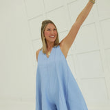 Game Winning Romper - Blue
