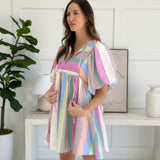 Color Me Rainbow Mini Dress