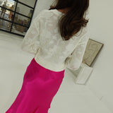 WOW Factor Midi Skirt - Fuchsia