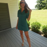 My Own World Mini Dress - Green Lake