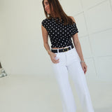 Chet High Rise Pants - White