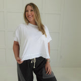 Exposed Seam Tee - White