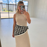 Kaleidoscope Waist Scarf - Black