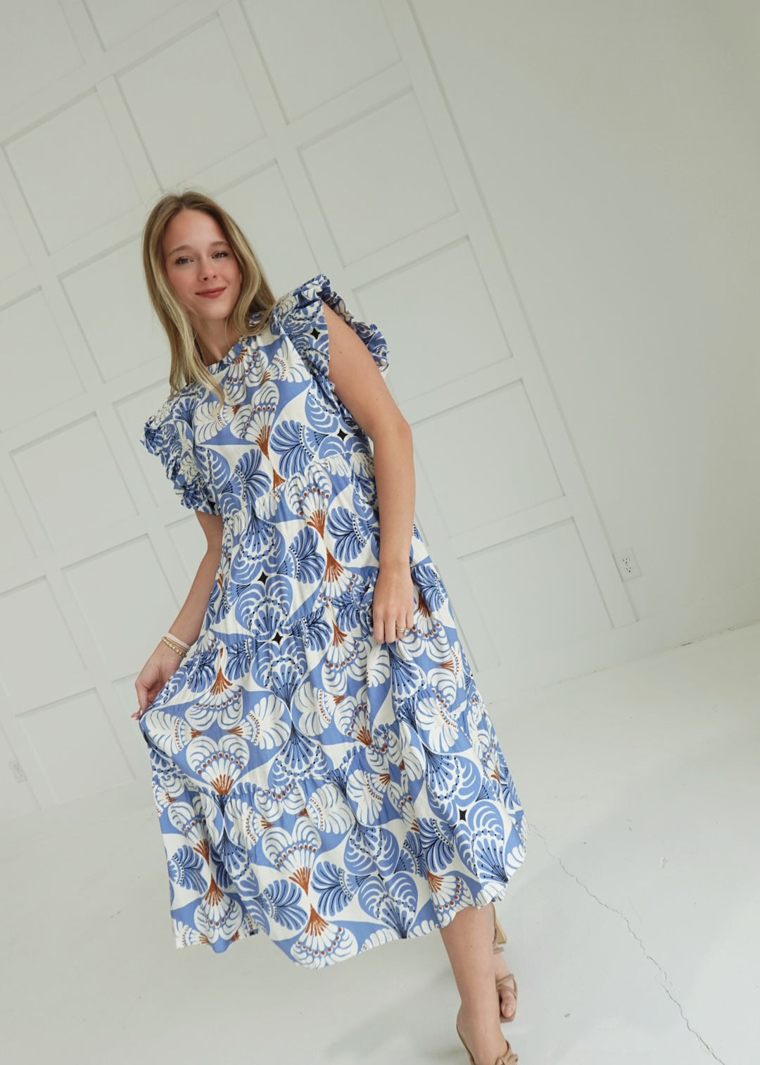 Make Things Right Midi Dress - Blue
