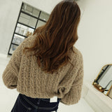 Lola Cable Knit Cardi - Taupe