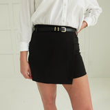 Naomi Belted Skort - Black