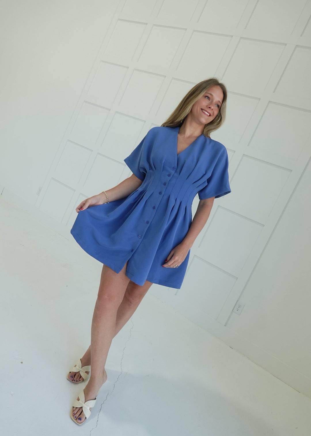 Rylee Mini Dress - Blue