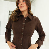 Dean Corset Top - Dark Brown