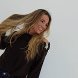 Nadia Sweater Top - Brown
