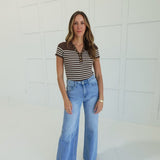 Alta Striped Collared Top