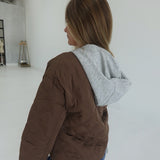 Quilted Combo Jacket - Cocoa