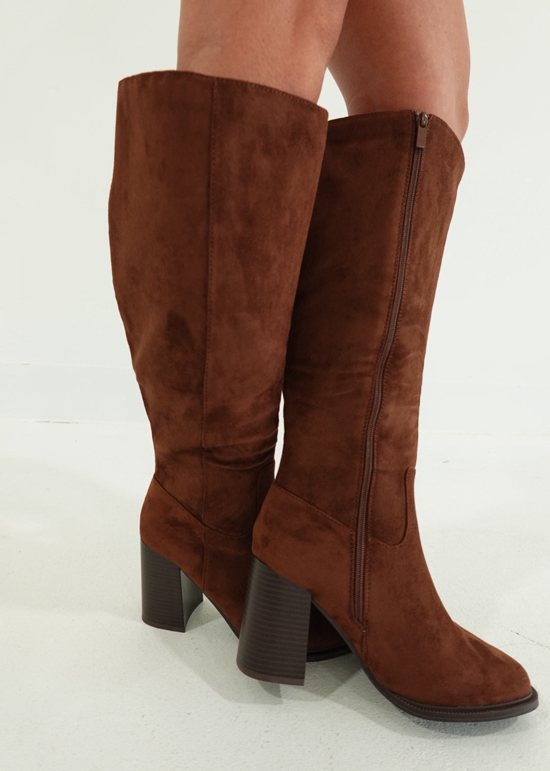 Briar Knee-High Boot - Chestnut Suede