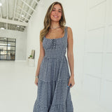 Dahlia Midi Dress - Navy
