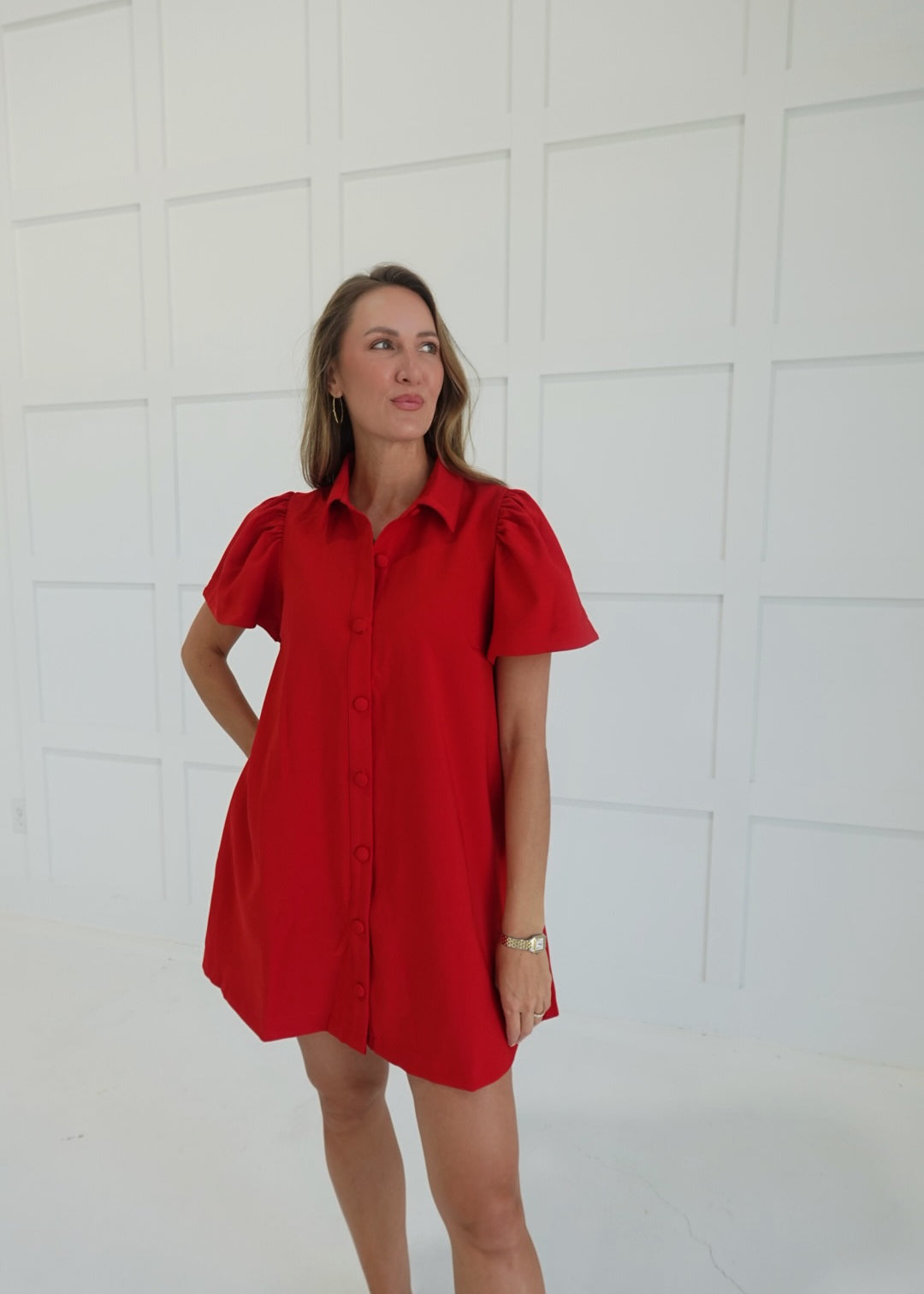 Misty Meadows Dress - Red