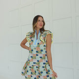 Desert Rose Mini Dress - Blue