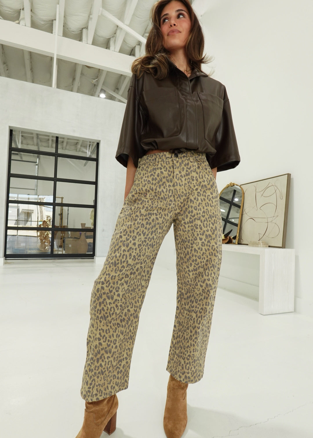 Leena Leopard Jeans
