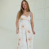 Novelty Midi Dress - Cream Multi
