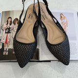 Sela Woven Slingback Sandal - Black