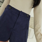 Jess Suede Shorts - Navy