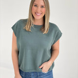 Quincy Sweater Top - Ash Jade