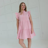 Avalon Seersucker Dress - Red