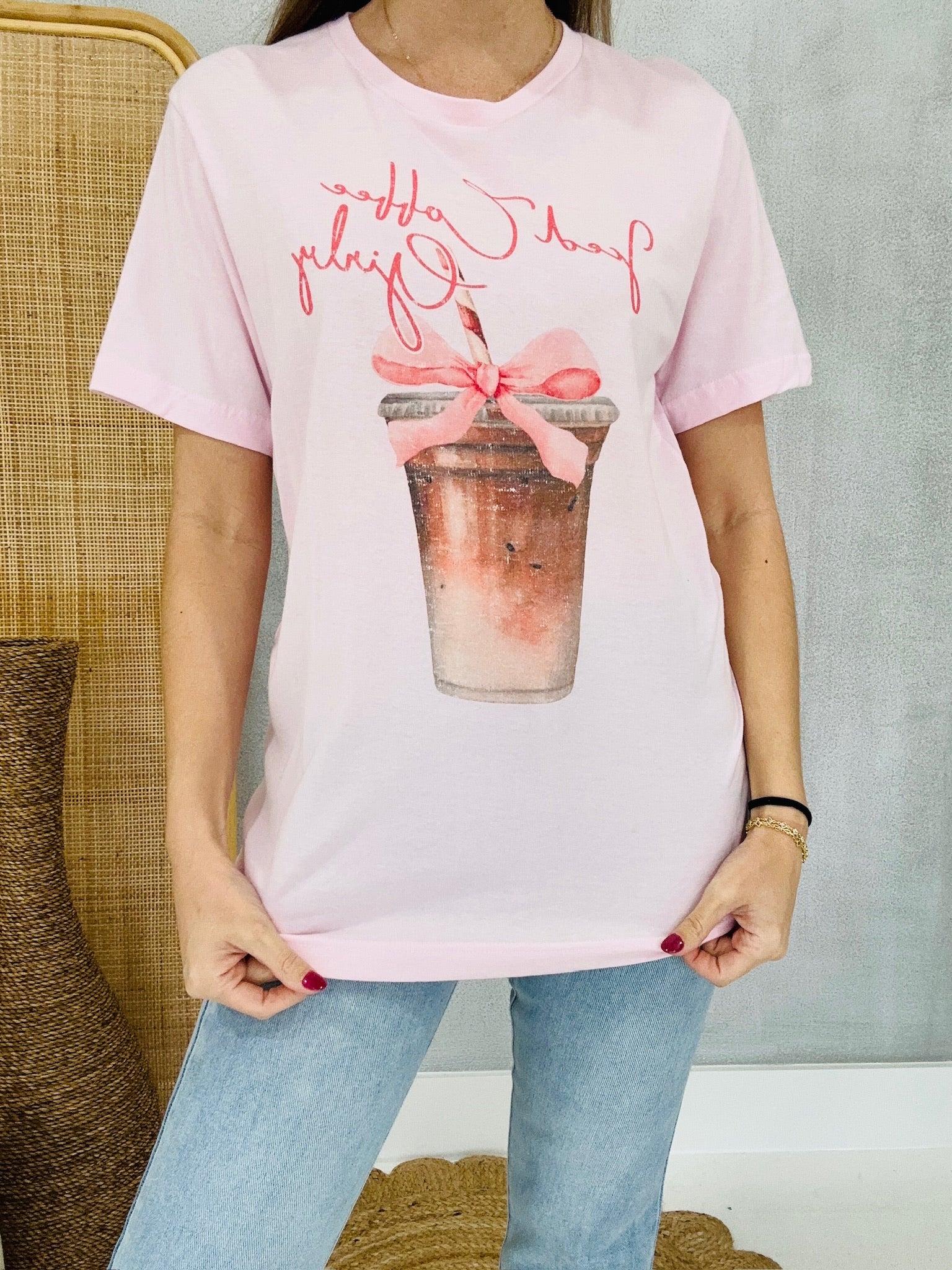 Iced Coffee Girly Graphic Tee