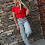 Me + My Crew Neck Top - Red