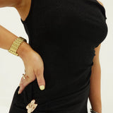 Eyes On Me Midi Dress - Black
