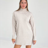 New Places Sweater Dress - Sand Beige