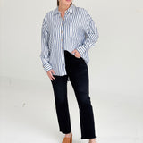 Muriel Striped Blouse - Blue