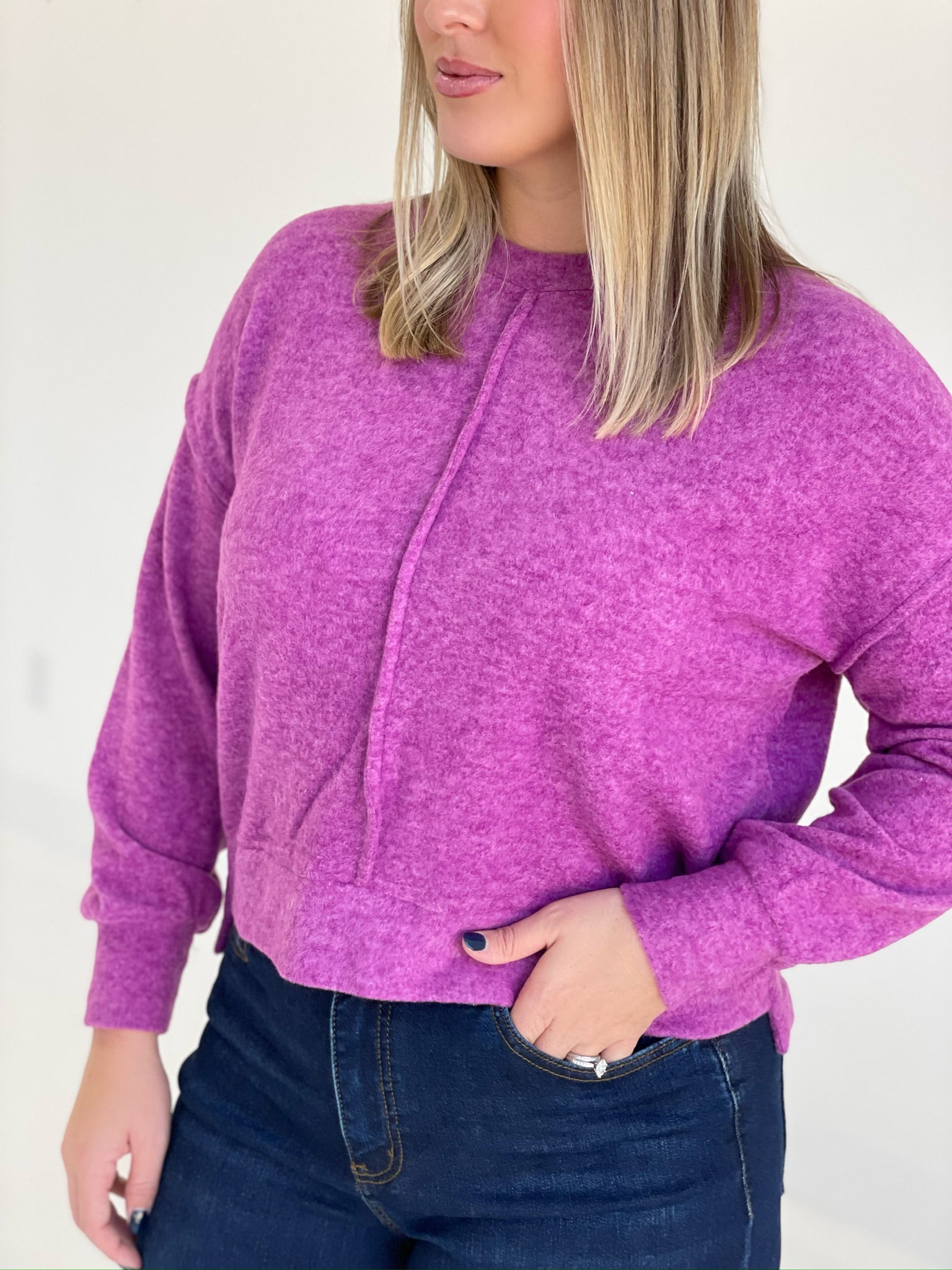 Simply It Sweater - Plum