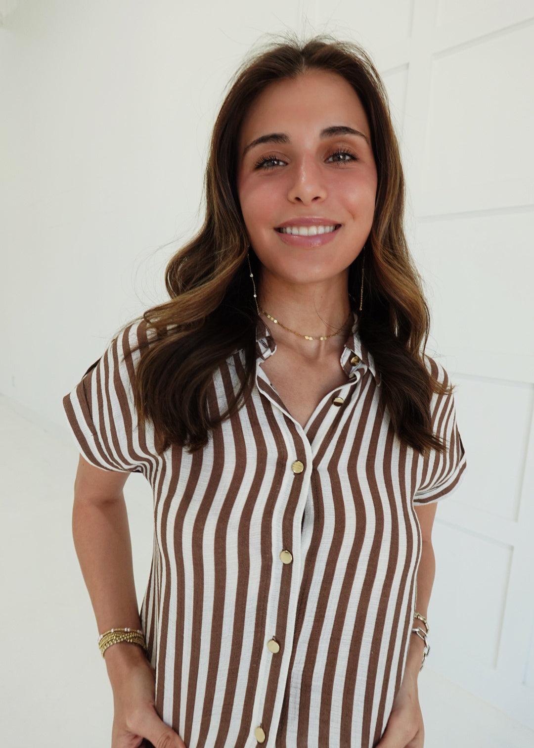 Ease Into Top - Brown