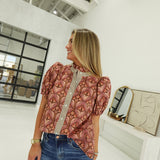 Fall Blooms Top - Brown