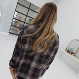 Bonfires Plaid Top - Black Multi