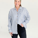 Muriel Striped Blouse - Blue