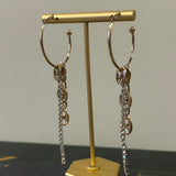 Mixed Chain Drop Hoops
