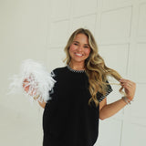 Whipstitch Sweater Set - Black
