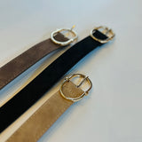 Chic Oval Buckle Belt - Tan