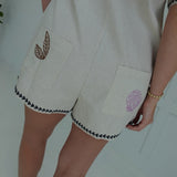 Villa Embroidered Romper