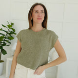 Tate Sweater Top - Olive