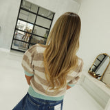 Saddle Knit Cardi Top - Mint