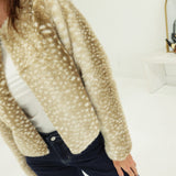 Fonder Fawn Print Jacket - Taupe