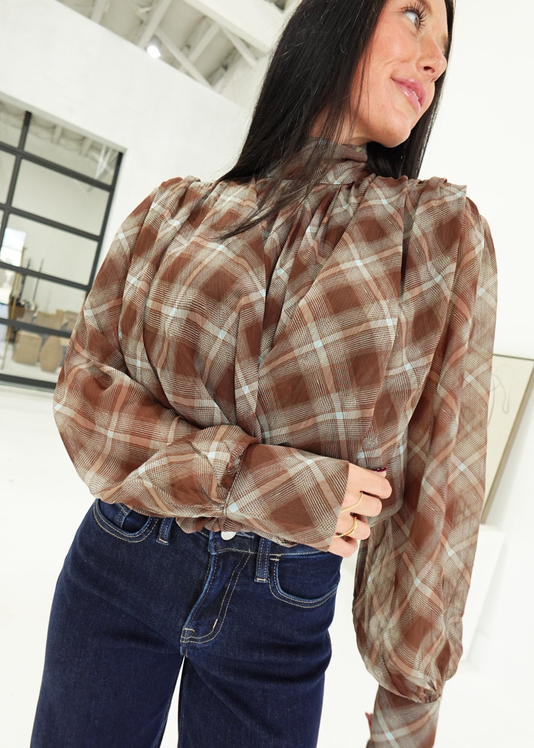Craven Plaid Top