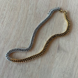 Shiny Two-Tone Chain Necklace