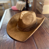 Grommet Band Cowboy Hat - Lt Brown