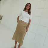 Rinna Midi Skirt - Gold