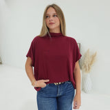 Staycation Top - Burgundy