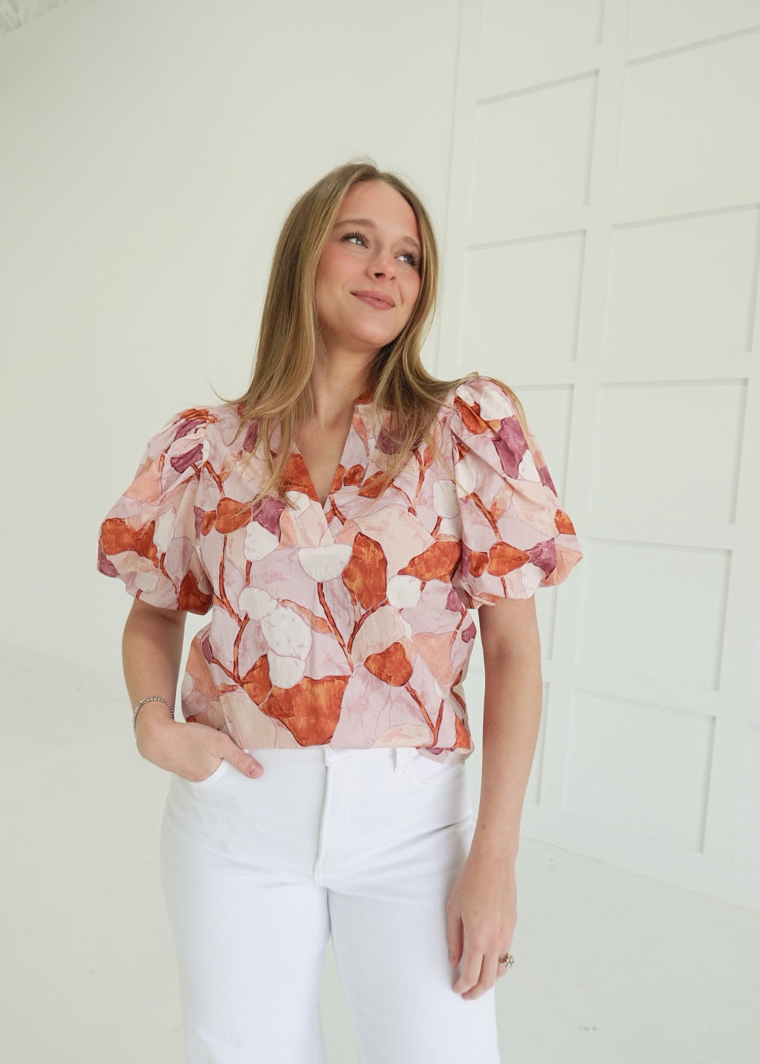 Felicity Floral Top - Pink