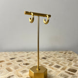 Brushed Gold Mini Hoops